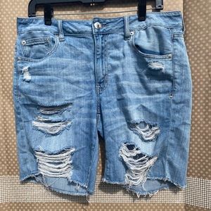 American Eagle Ripped Denim Shorts